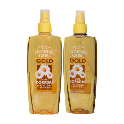 Grisi Manzanilla Hair Lotion Gold, Hair Lotion with Chamomile Extract, 2-Pack of 8.4 FL Oz, Spray Bottles