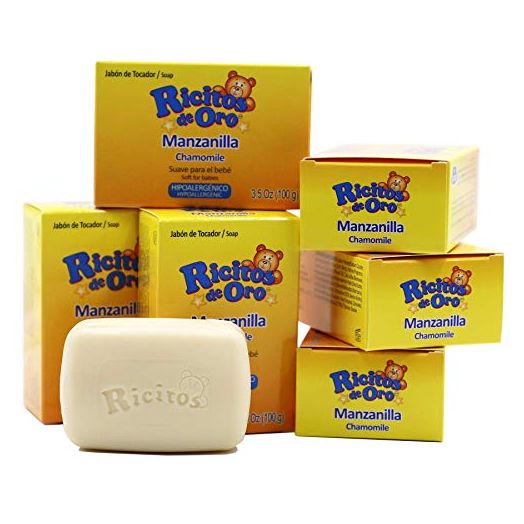 Ricitos de Oro Baby Cleansing Bar Soap with Extract Calming Effect, Chamomile, 6 Count
