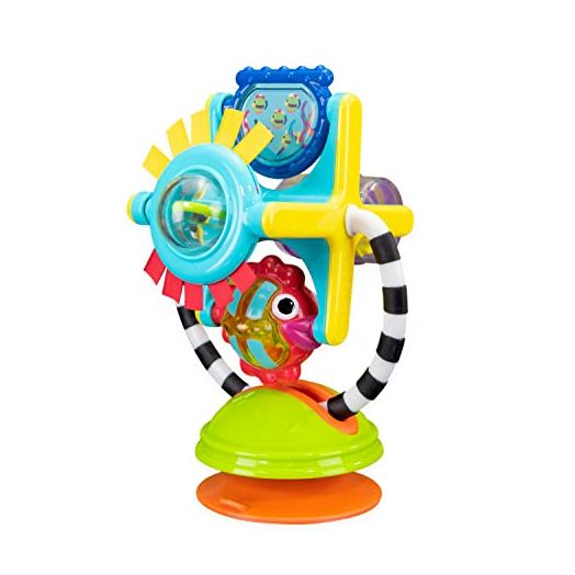 Sassy Fishy Fascination Station 2-in-1 Suction Cup High Chair Toy | Developmental Tray Toy for Early Learning | for Ages 6 Months and Up