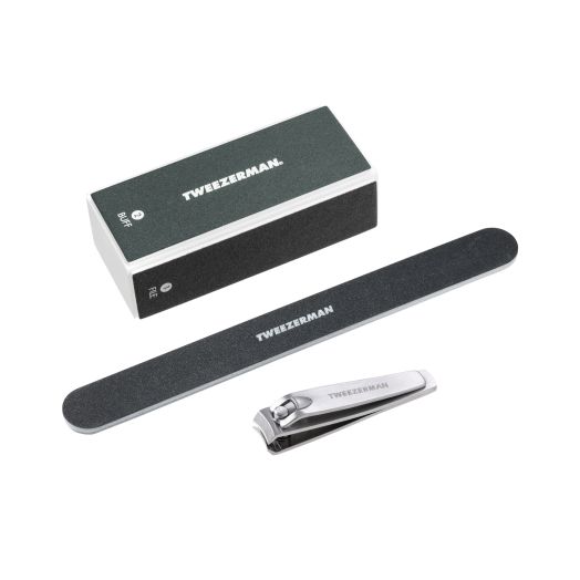 Tweezerman Manicure Kit Nail File, Nail Clipper & Nail Buff for Nails