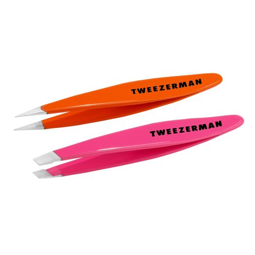 Tweezerman Neon Mini Point and Slant Tweezer Set