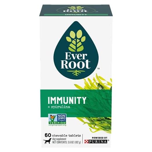 EverRoot Immunity Dog Supplement by Purina, Immunity Chewable Tablet with Spirulina & Antioxidants for Dogs - 3.6 oz. Canister