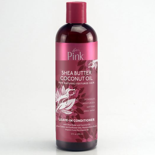 Luster's Pink Shea Butter Coconut oil Detangling Moisturizing Leave-in Conditioner with Vitamin E, 12 fl oz