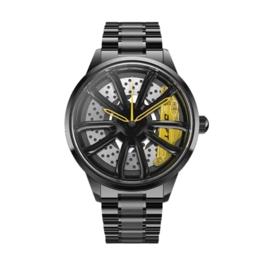 DriftElement® Original | Performance GT Men rim watch - sports car men's wristwatch in 3D design - custom designer watch with mineral glass - quartz watch