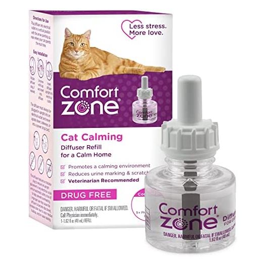 Comfort Zone 1 Refill Cat Calming Pheromone Diffuser Refill (30 Days) for a Calm Home | Veterinarian Recommended | De-Stress Your Cat and Reduce Spraying, Scratching, & Other Problematic Behaviors