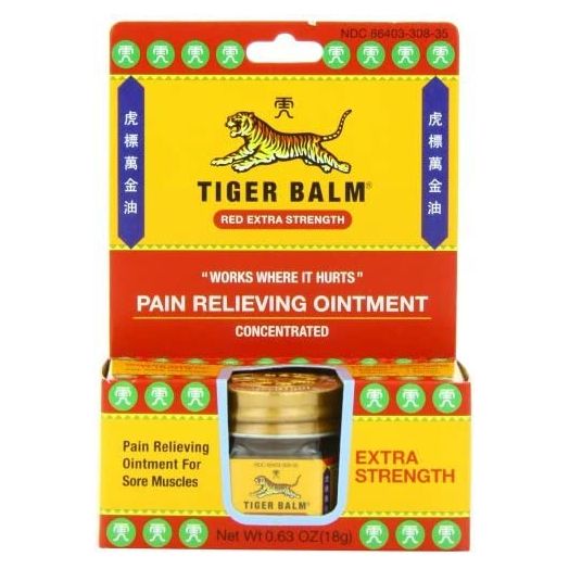Tiger Balm Pain Relieving Ointment, Extra Strength, 0.63 Ounce, Cinnamon Yellow (Pack of 1)