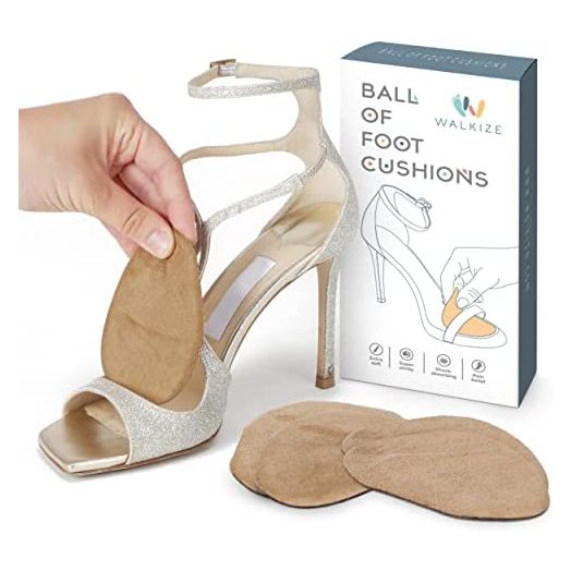Metatarsal Pads | Metatarsal Pads for Women | Ball of Foot Cushions (2 Pairs Foot Pads) All Day Pain Relief and Comfort One Size Fits Shoe Inserts for Women (Beige)