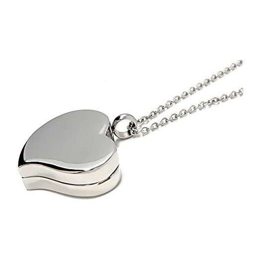 Pill Thing Amour Heart Pill Necklace- Medication Heart Necklace-Stainless Steel Necklace with Strong Magnetic Closure-Keep your Medication Safe in Silver Heart Locket, 26 Inch Chain (Silver)