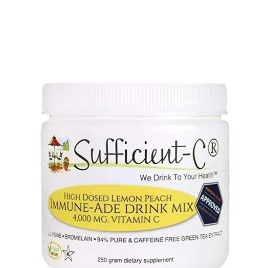 Sufficient-C High Dose Lemon Peach Immune-Ade Drink Mix - 250 Grams