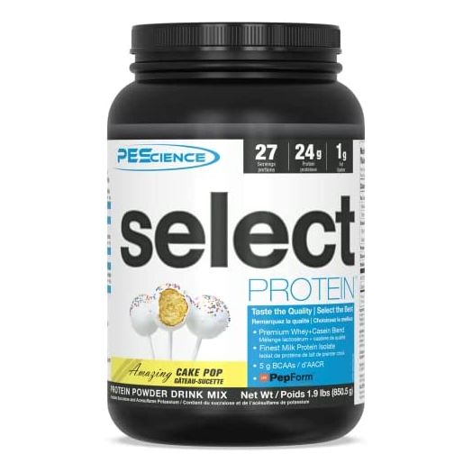 PEScience Select Low Carb Protein Powder, Cake Pop, 27 Serving, Keto Friendly and Gluten Free