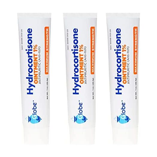 Hydrocortisone Maximum Strength Transparent Ointment 1%,1 oz | Anti-Itch Topical Ointment for Redness, Swelling, Itching, Rash, Dermatitis, Bug/Mosquito Bites, Eczema, Hemorrhoids & More | (3 PACK)