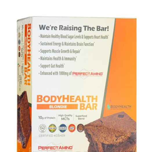 Body Health BodyHealth Protein Bar, Blondie Flavor - Box of 12 Bars