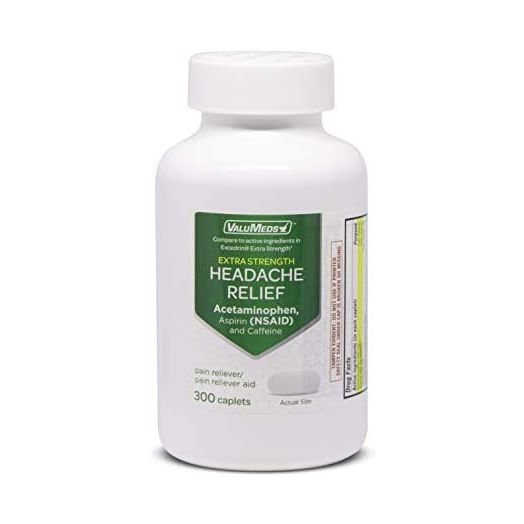 ValuMeds Extra Strength Headache Relief Caplets (300-Count) | Nonsteroidal Anti-Inflammatory Pain Reliever | Arthritis, Muscles, Joints