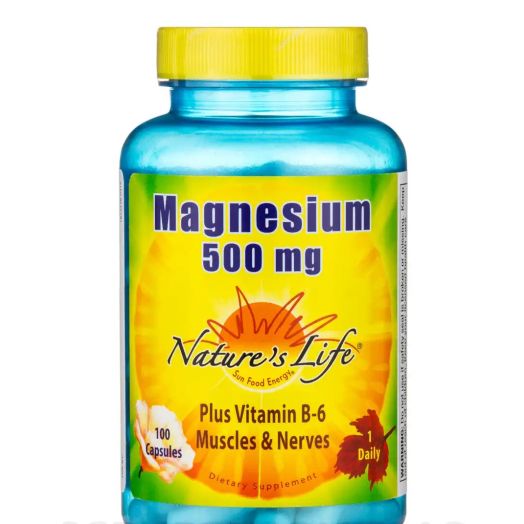 Nature's Life Magnesium 500 mg - 100 Vegetarian Capsules
