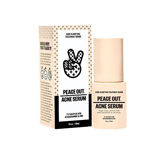 Peace Out Skincare Acne Serum. Daily Face Serum with Salicylic Acid to Treat, Protect and Prevent Breakouts (1 fl oz)