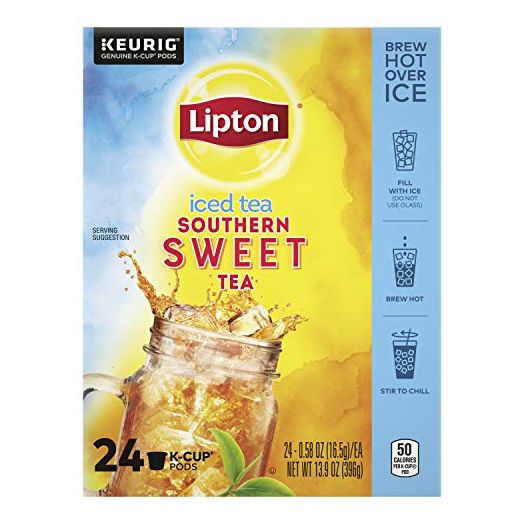 Lipton Iced Tea K-Cup Pods, Southern Sweet Black Tea, 24 Pods