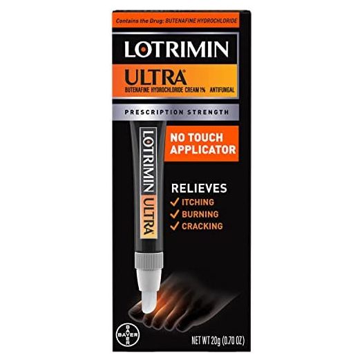 Lotrimin Ultra with No Touch Applicator, 1 Week Athlete's Foot Treatment Cream. Prescription Strength Butenafine Hydrochloride 1%, Cures Most Athlete’s Foot Between Toes, Antifungal, 0.7 oz (20 Grams)