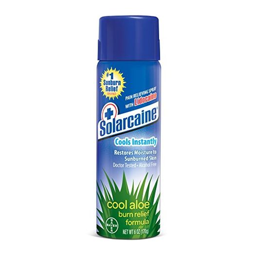 Solarcaine Cool Aloe Burn Relief Spray with Lidocaine, 6 Ounce