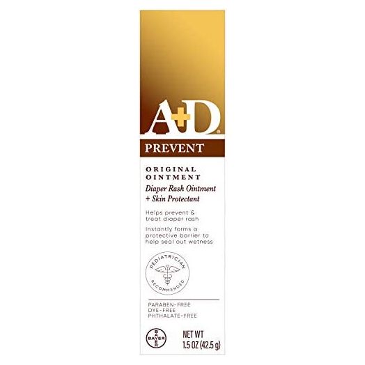A+D Original Diaper Rash Ointment, Baby Skin Protectant With Lanolin and Petrolatum, Seals Out Wetness, Helps Prevent Diaper Rash, 1.5 Ounce Tube, Packaging May Vary