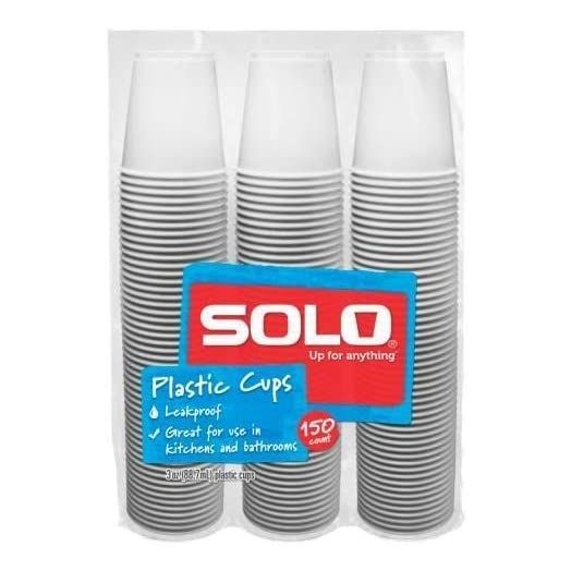 Solo 3-Ounce Plastic Bathroom Cups, 150-Count Package (150)