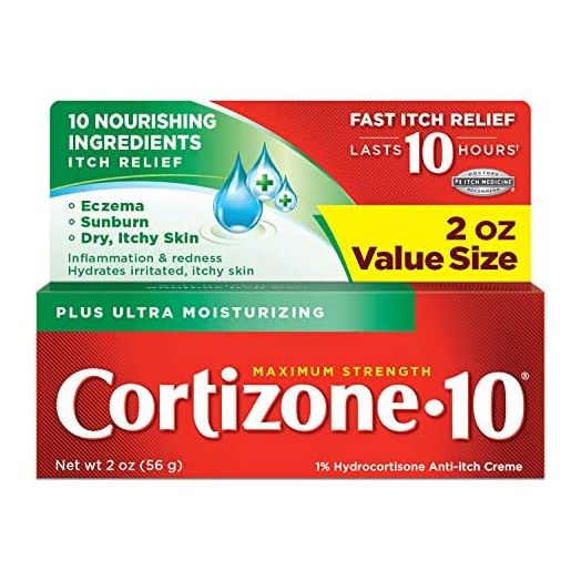 Cortizone 10 Maximum Strength Plus Ultra Moisturizing 2 oz., 1% Hydrocortisone Anti-Itch Creme