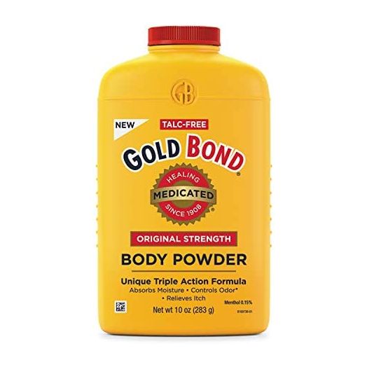 Gold Bond Medicated Talc-Free Original Strength Body Powder, Cooling, Absorbing, Itch Relief, 10 Ounce (Pack of 1)