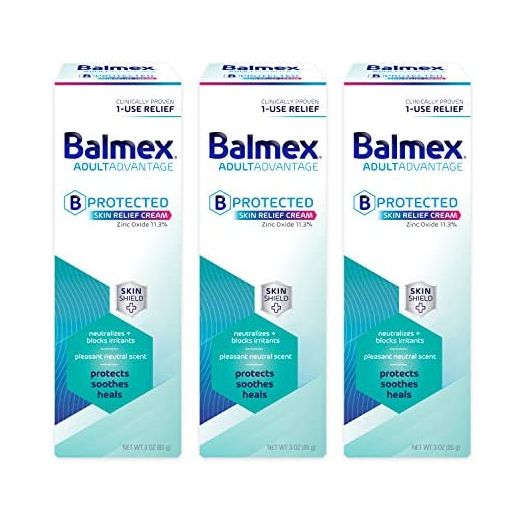 Balmex AdultAdvantage BProtected Skin Relief Cream, with SkinShield Technology to Protect, Soothe and Heal Sensitive Skin, 3oz (3 pack)