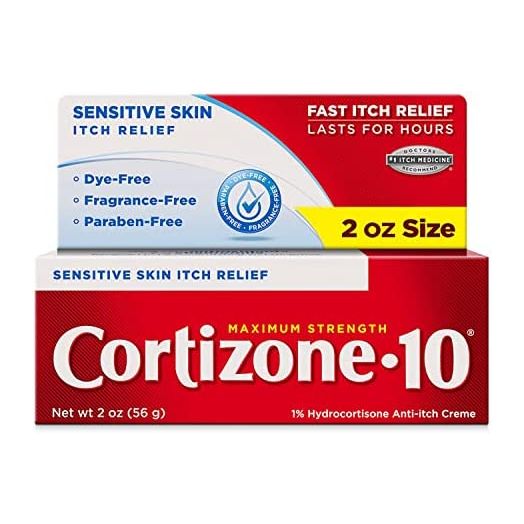 Cortizone 10 Cortizone-10 Sensitive Skin Itch Relief 2-oz. Tube, Skin Therapy Creme with Chamomile, Multicolor