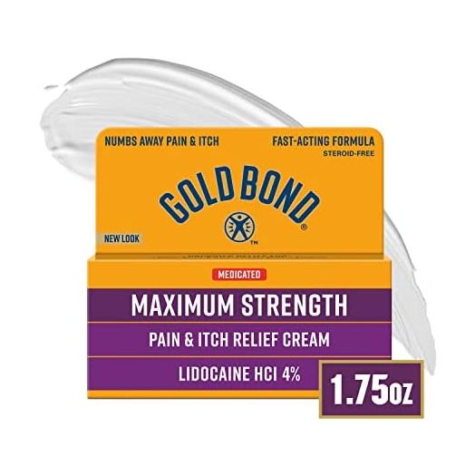 Gold Bond Lidocaine Multi-Symptom Relief Cream 1.75 oz., Numbs Away Pain & Itch