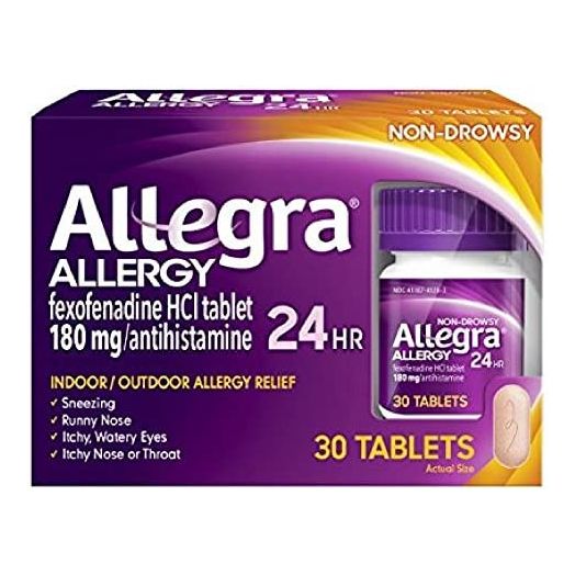 Allegra 24 Hour Allergy Tablets 30 Tablets (Pack of 2)