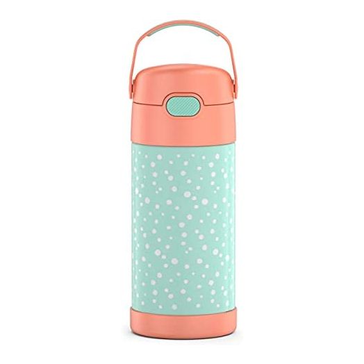 THERMOS FUNTAINER 12 Ounce Stainless Steel Kids Bottle, Pastel Delight
