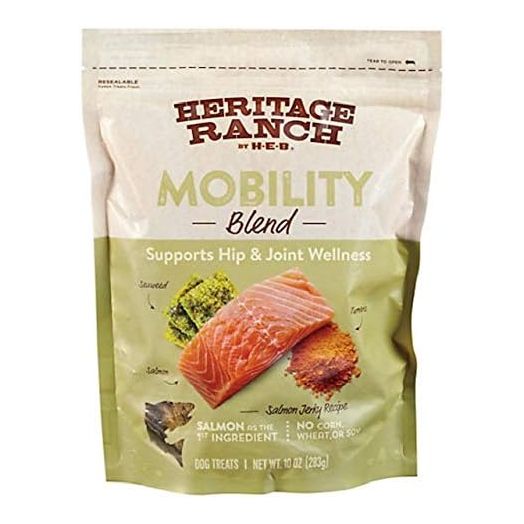 Mobility Salmon Jerky Style Dog Treat That are Grain Free for Small and Large Dogs That Help Supports Hip & Joint Wellness, One - 10oz Bag