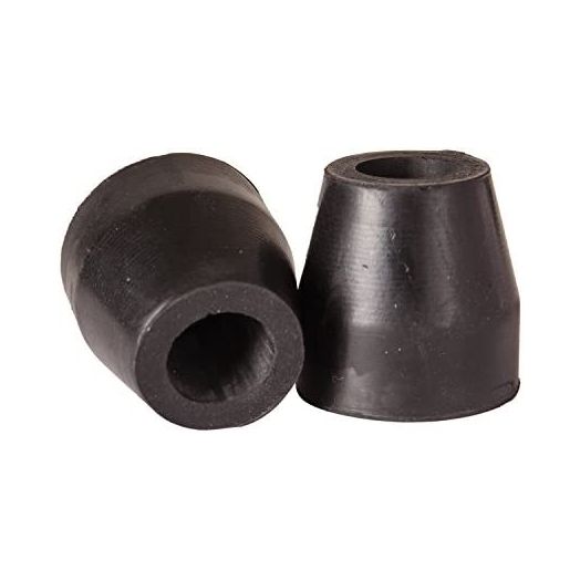 DMI Walker and Cane Tips with Metal Inserts, ¾ Inch, Black, 2 Count (Pack of 1)