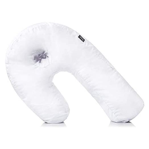 DMI Side Sleeper Pillow and Body Pillow, Pregnancy Pillow with Contoured Support for Neck, Back, Hip, Joint Pain and Sciatica Relief with Removable Washable Cover, Firm, Full Body Pillow
