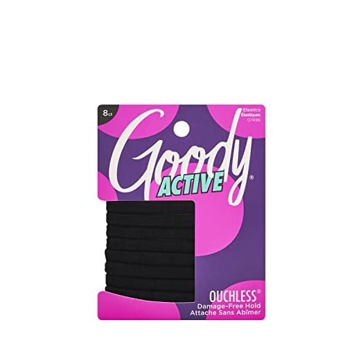 Goody Thick Hair Ties, Athletic Hair Bands 8 Count, Suitable for All Hair Types