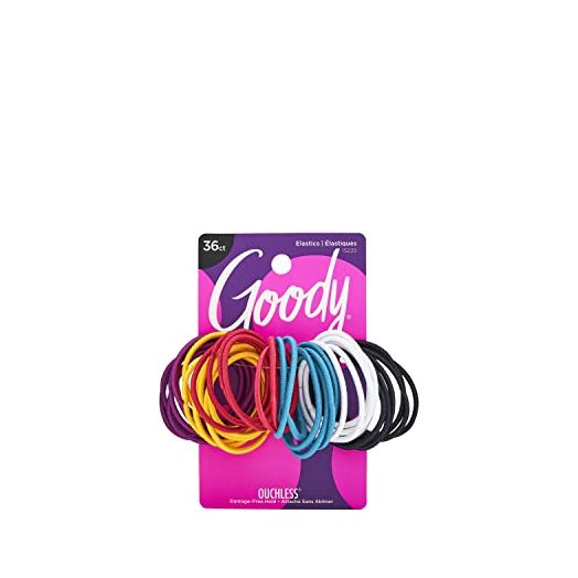 Goody Ouchless No Metal Hair Elastics, Brooke, 2 mm, 36 Count
