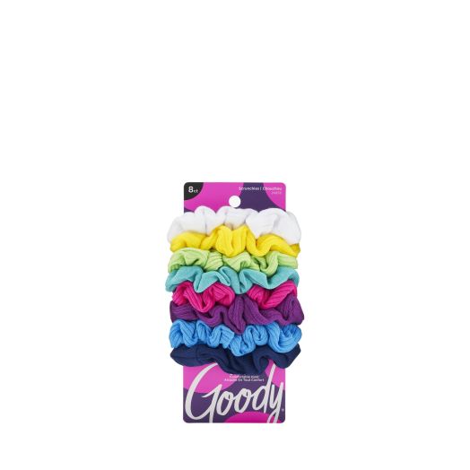 Goody® Ouchless® Scrunchies, Gentle Hair Scrunchies, Neon Lights, 8 Ct