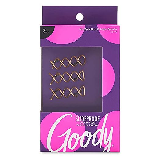 Goody Hair Spin Pin, 3 Count, Mini Corkscrew Hair Pins