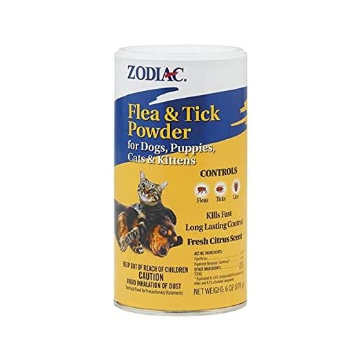 Zodiac Flea & Tick Powder for Dogs, Puppies, Cats & Kittens