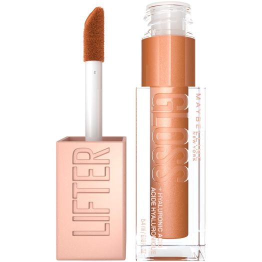 Maybelline Lifter Long-Lasting High Shine Lip Gloss with Hyaluronic Acid, 19 Gold