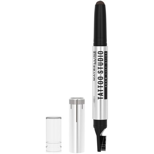 Maybelline TattooStudio Brow Lift Stick, Fade-Resistant and Smudge-Resistant, Deep Brown, 0.038 oz