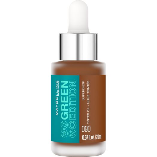 Maybelline Green Edition Superdrop Tinted Oil Makeup, Adjustable Coverage, 90, 0.67 fl oz