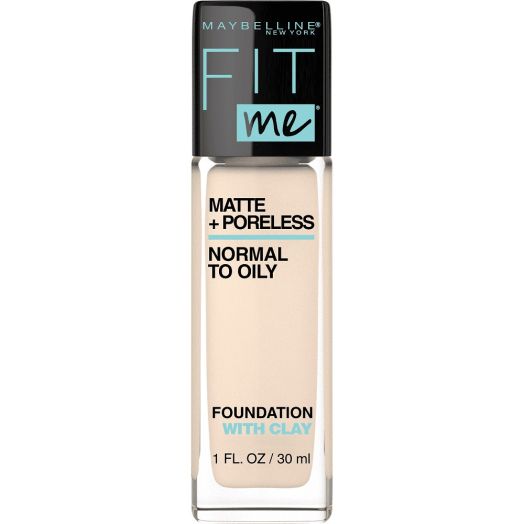 Maybelline Fit Me Matte + Poreless Liquid Foundation Makeup, Porcelain, 1 fl. oz.