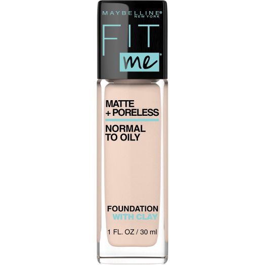 Maybelline Fit Me Matte + Poreless Liquid Foundation Makeup, Natural Ivory, 1 fl oz