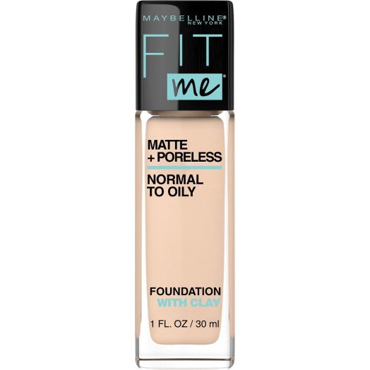 Maybelline Fit Me Matte + Poreless Liquid Foundation Makeup, Ivory, 1 fl. oz.
