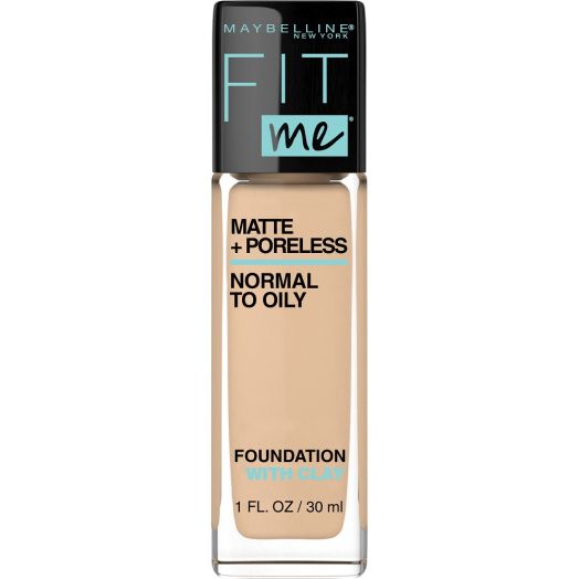 Maybelline Fit Me Matte + Poreless Liquid Foundation Makeup, Natural Beige, 1 fl oz