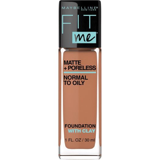 Maybelline Fit Me Matte + Poreless Liquid Foundation Makeup, Spicy Brown, 1 fl. oz.