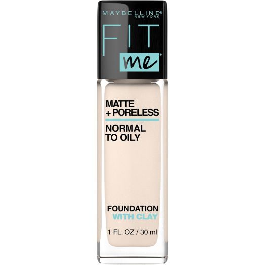 Maybelline Fit Me Matte + Poreless Liquid Foundation Makeup, Fair Porcelain, 1 fl. oz.