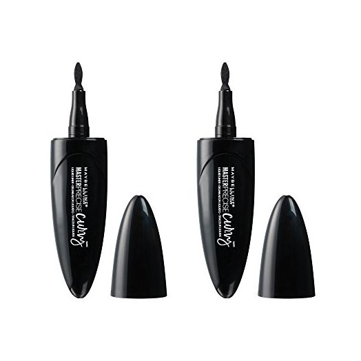Maybelline New York Master Precise Curvy, Black, 2 Count