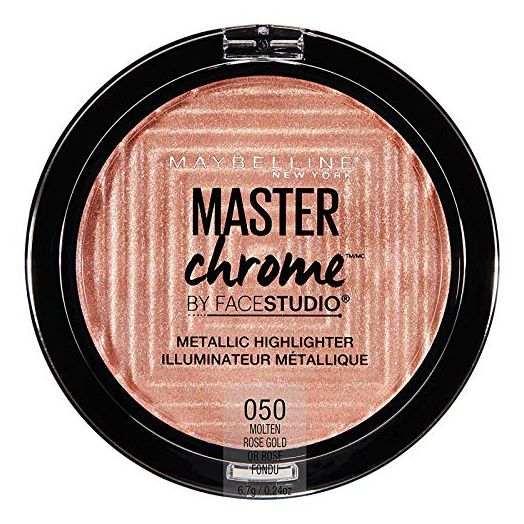 Maybelline New York Facestudio Master Chrome Metallic Highlighter Makeup, Molten Rose Gold, 0.24 Ounce